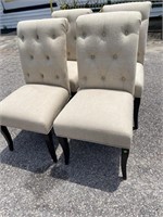 SET OF 4 MODERN TUFTED CHAIRS