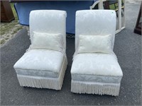 EXTRA CLEAN PR OF UPHOLSTERY SIDE CHAIRS