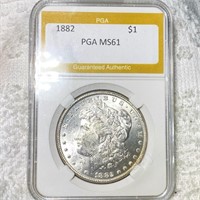 1882 Morgan Silver Dollar PGA - MS61