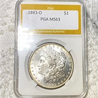 1883-O Morgan Silver Dollar PGA - MS63