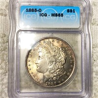 1885-O Morgan Silver Dollar ICG - MS65