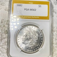 1882 Morgan Silver Dollar PGA - MS62