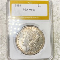 1898 Morgan Silver Dollar PGA - MS63