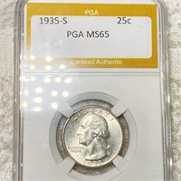 1935-S Washington Silver Quarter PGA - MS65