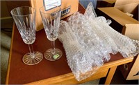 6 leaded glass Champaign Flutes
