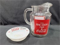 1973 Souvenir Ashtray & Rum & Coke Pitcher