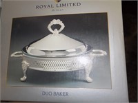 silver serving dish