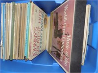 2 totes of 50s 60s and 70s albums