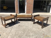 Vintage Coffee Table & 2 End Tables
