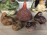 5x Ceramic Bird Lot