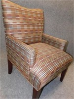 STRIPED CLUB CHAIR