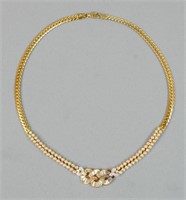 ITALIAN 18K DIAMOND NECKLACE, 5.80CTW