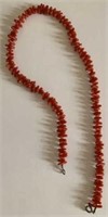 Vintage !7 1/2 inch Natural Coral Necklace