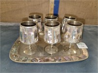 MOTHER OF PEARL CORDIAL SET