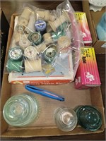 INSULATORS, SEWING ITEMS & MISC.