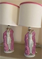 Pair of Figural Porcelain Table Lamps "Bavaria"