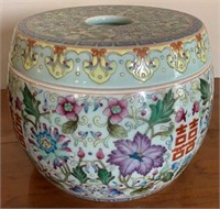 Fine Asian Decorated Porcelain Round Box