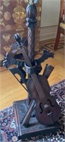 Hand Carved Wooden "Violin" Table Lamp