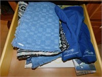 Contents of drawer: Woven blue placemats -