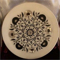 Fine Inlaid Stone & Mother of Pearl Plate