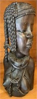 Fine Carved Wood (Ebony?) Bust of African Woman