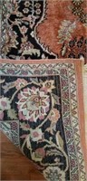 Fine Persian Silk Carpet - Measures 9' by 5' 9"