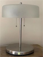 Modern Table Lamp - Stainless & Frosted Glass