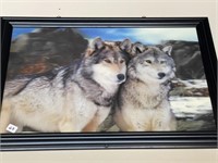 3D  WOLF PICTURE  -  15  x 18"