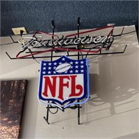 BUDWISER NFL SIGN  -  32 x 31"