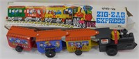 Vintage Tin Litho Wind-Up "Zig-Zag Express"