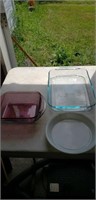 Assorted baking dishes pyrex