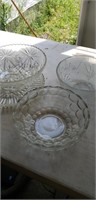 Assorted glass bowls