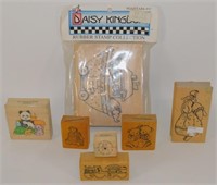 Rubber Stamp Grouping: Animals, Unopened Daisy