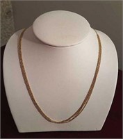 18k Yellow Gold 4 Chain Necklace 4.1 gram