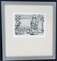 David Milne, dry point etching, 9 x 10 3/8", sgd.