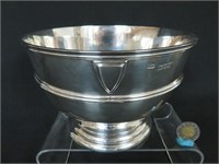Mappin & Webb sterling silver bowl, 26 oz., 8" dia