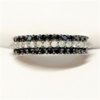 Certified14K  Diamonds (I1, Black&White) (1ct) Rin