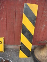 APX.4FT BLACK AND YELLOW TIN SIGN