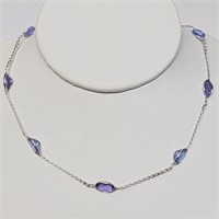 Certified14K  Tanzanite(14.6ct) Necklace