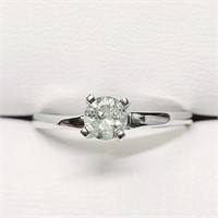 Certified10K  Diamond (0.4Ct, I2, G) Ring