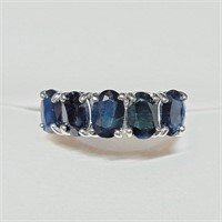 Certified10K  Blue Sapphire (Dark Blue)(3.3ct) Rin