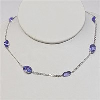 $6600 10K  Tanzanite(14.6ct) Necklace