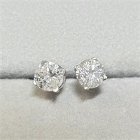 Certified14K  Diamond (0.36Ct, I1, G-H) Earrings