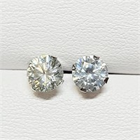 $1650 10K  2 Moissanite (1.65ct) Earrings