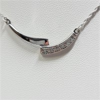 Certified10K  Diamond(0.1Ct,Si1-Si2,G-H) Necklace