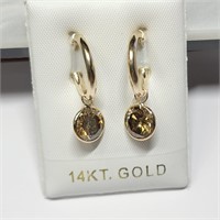 Certified14K  Moissanite(3.8ct) Earrings