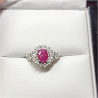 $100 Silver Ruby Ring