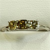Certified Green Diamond(0.4Ct,Si2-I1) Ring