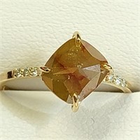 Certified10K  Fancy Color Diamond(2Ct,I3) Diamond(