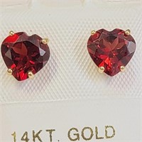 $600 14K  Garnet(2.65ct) Earrings